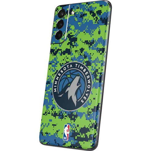 NBA Minnesota Timberwolves Digi Camo Galaxy S21 Plus 5G Skin